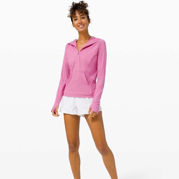 lululemon athletica Tops - Lululemon Sleek Performance 1/2 Zip Hood Magenta G